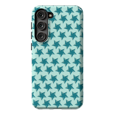 Teal Star Pattern Phone Case